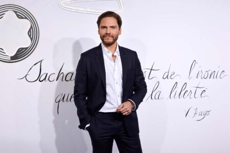 HAMBURG, GERMANY - MAY 10: Daniel Bruehl during the Montblanc House opening on May 10, 2022 in Hamburg, Germany. (Photo by Franziska Krug/Getty Images for Montblanc International)