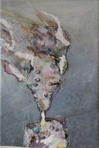 »Siliziumfrau II« - Ölharz und Lack auf Leinwand | 60 x 40 cm | 2015 - © Christof Klemmt