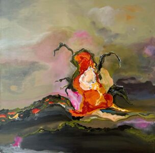 »trügerei« - Acryl auf Leinwand | 100 x 100 cm | 2022 - © Sösta Sönksen